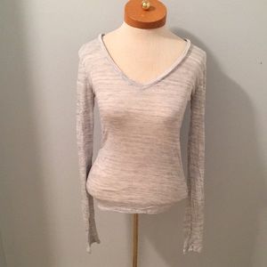 Express Long Sleeve Marled V-Neck Tee